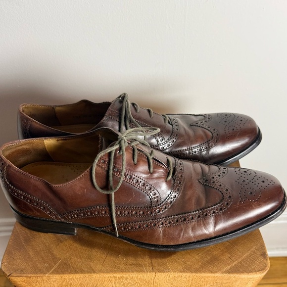 Cole Haan Nike Air Leather Wingtip Loafer Oxford Color Mahagony 12M Style C08354 - Picture 4 of 13